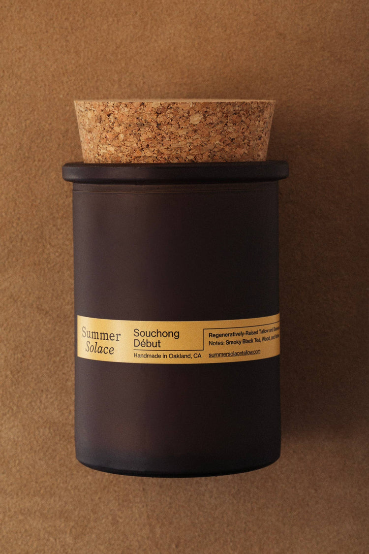 Souchong Debut (Black Tea & Vetiver) Tallow Candle- 6 oz