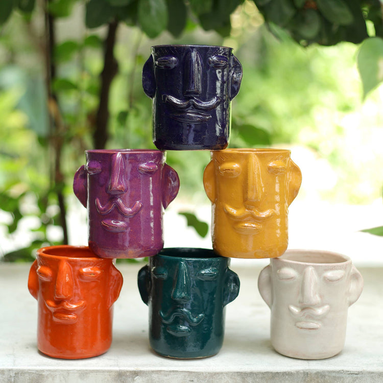 Manny Mug - 8 oz - Yellow - Handmade in Oaxaca