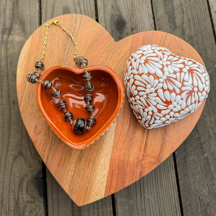 Brick and White Heart Box