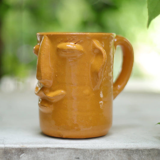 Manny Mug - 8 oz - Yellow - Handmade in Oaxaca