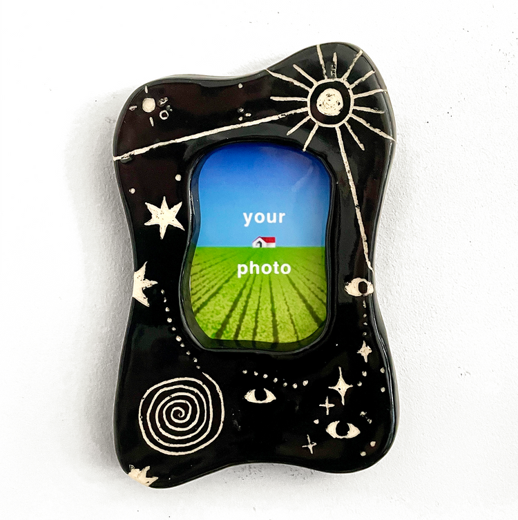 Black Sun Spiral Magnetic Instax Picture Frame