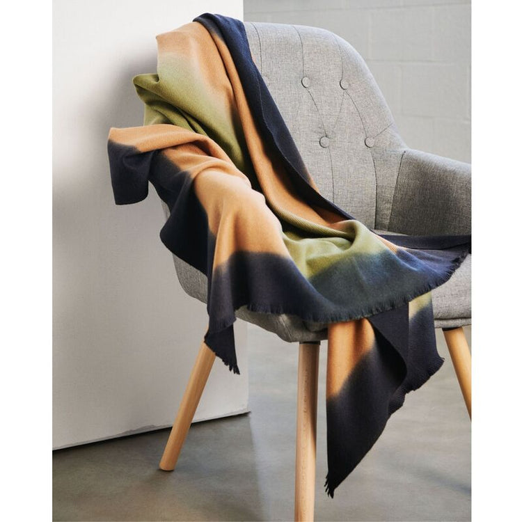 Olyv Green Hand Spun Merino Handloom Throw