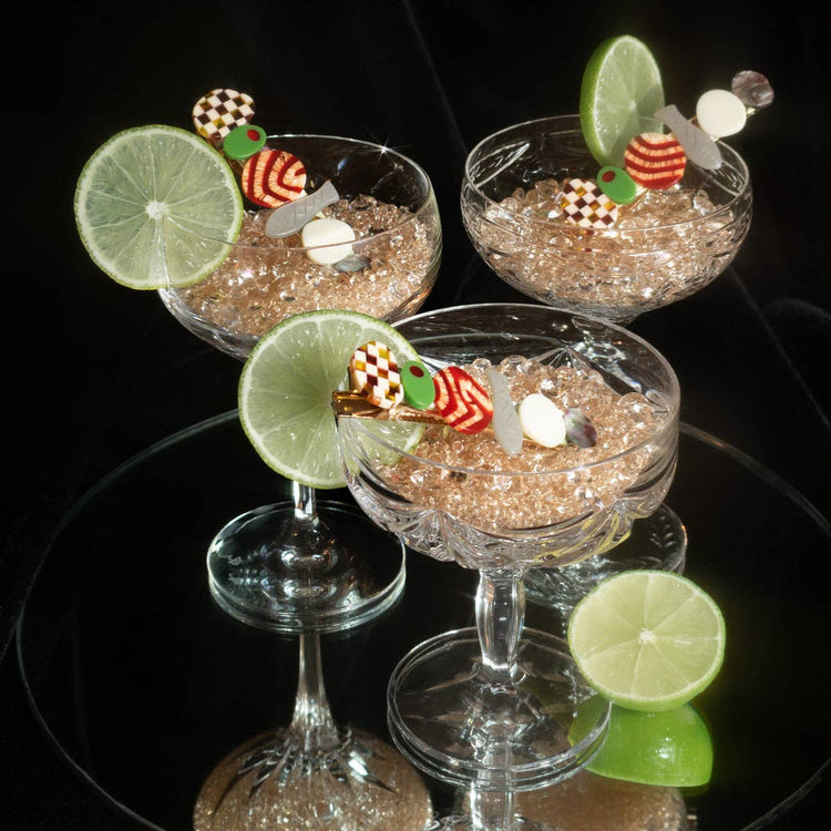 Hors D’oeuvre Appetizer Multicolor Alligator Hair Clip