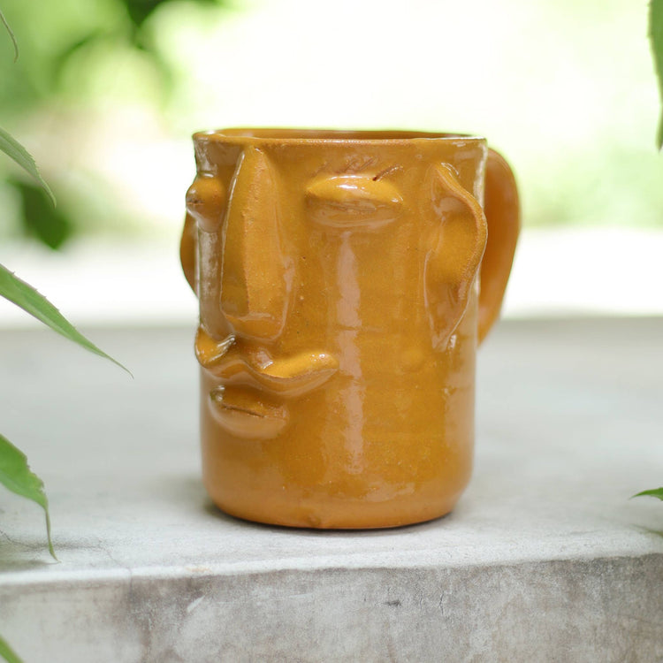Manny Mug - 8 oz - Yellow - Handmade in Oaxaca