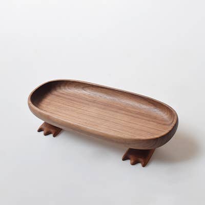 Bigfoot Storage Tray: Black walnu