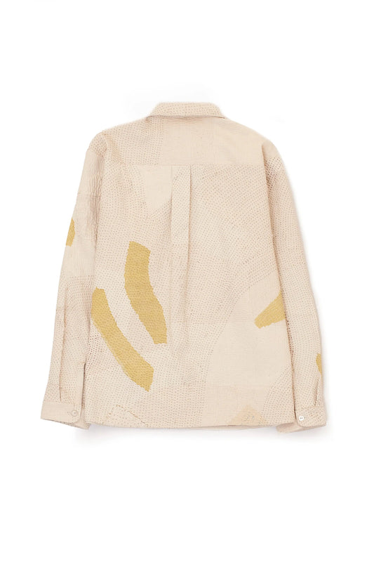 KANTHA PATCHWORK ECRU SHIRT