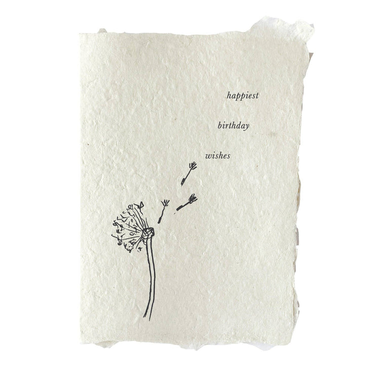 Happiest birthday wishes dandelion card