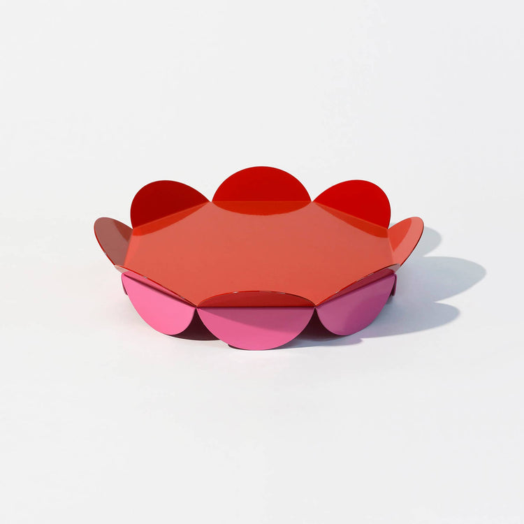 Flower Serving Stand M – Sculptural & Glossy: Blue