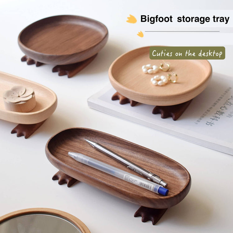 Bigfoot Storage Tray: Black walnu