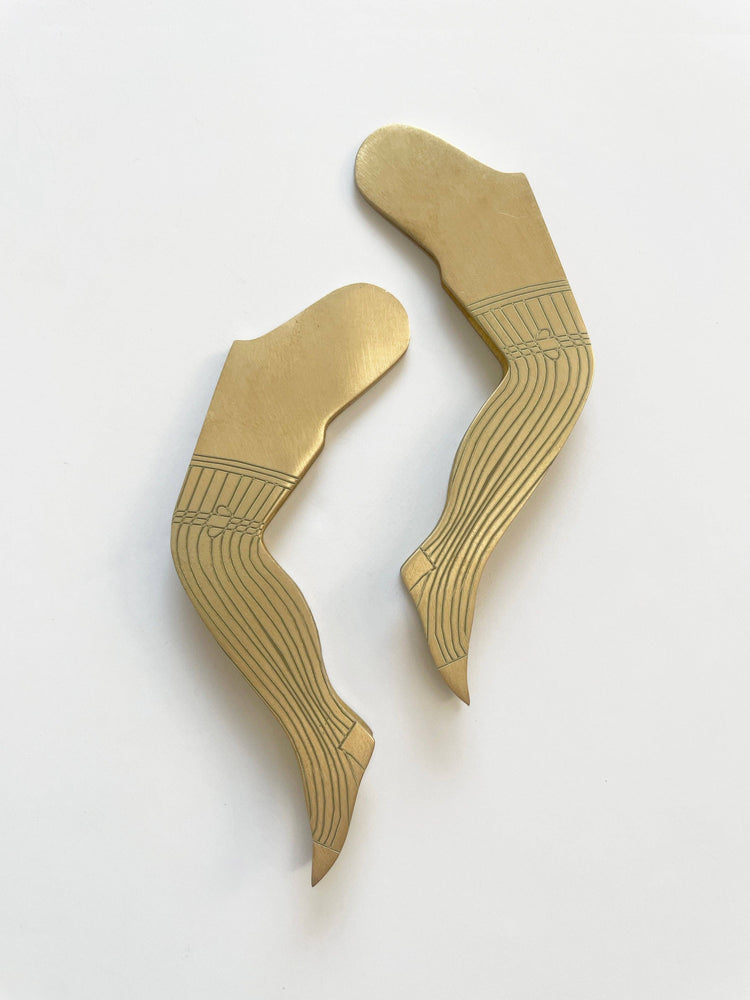 Victorian Stocking Leg Tweezer Candle Snuffer: Aluminum