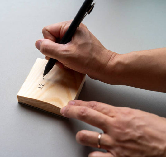 Handcrafted Wood leaf notepad