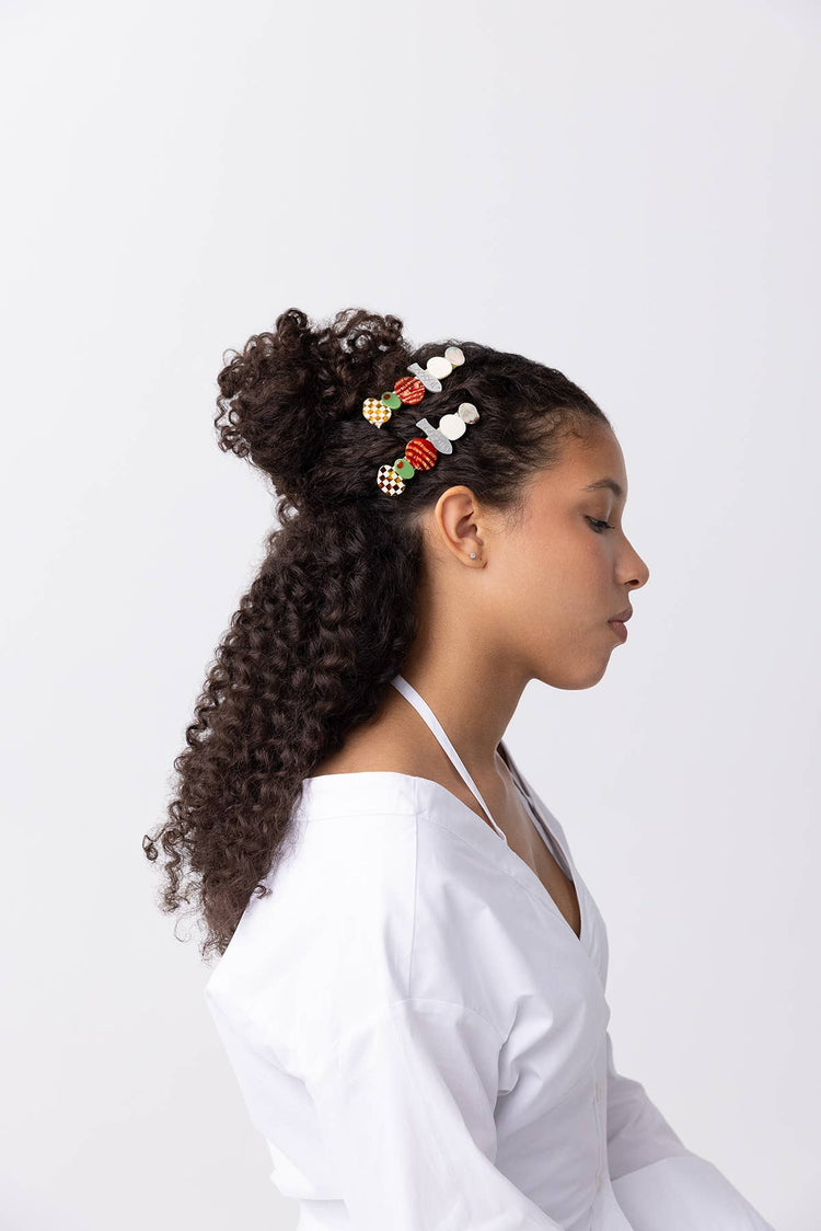 Hors D’oeuvre Appetizer Multicolor Alligator Hair Clip