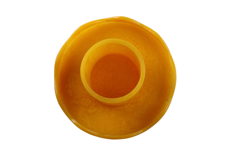 Scallop Handmade Resin Cake stand, Mustard - 9.5x4.5 Inches