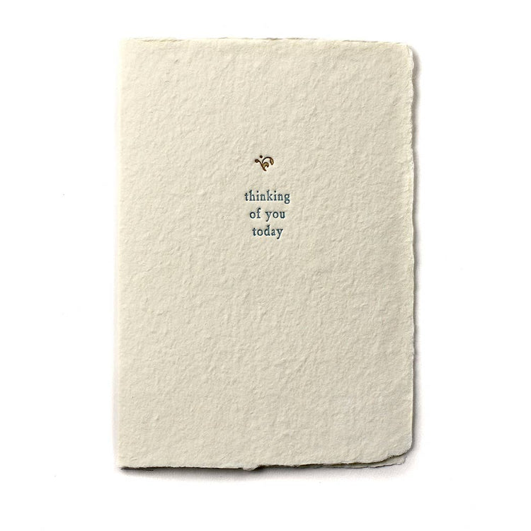 Thinking of You Today Small Salutations Handmade Paper Card