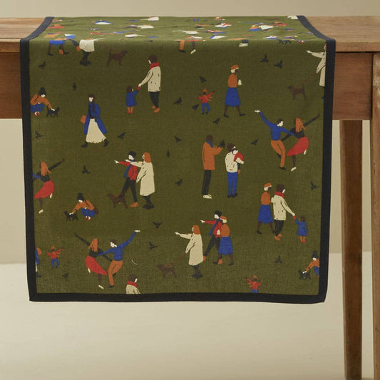 Central Park Green Table Runner: 50x150 cm