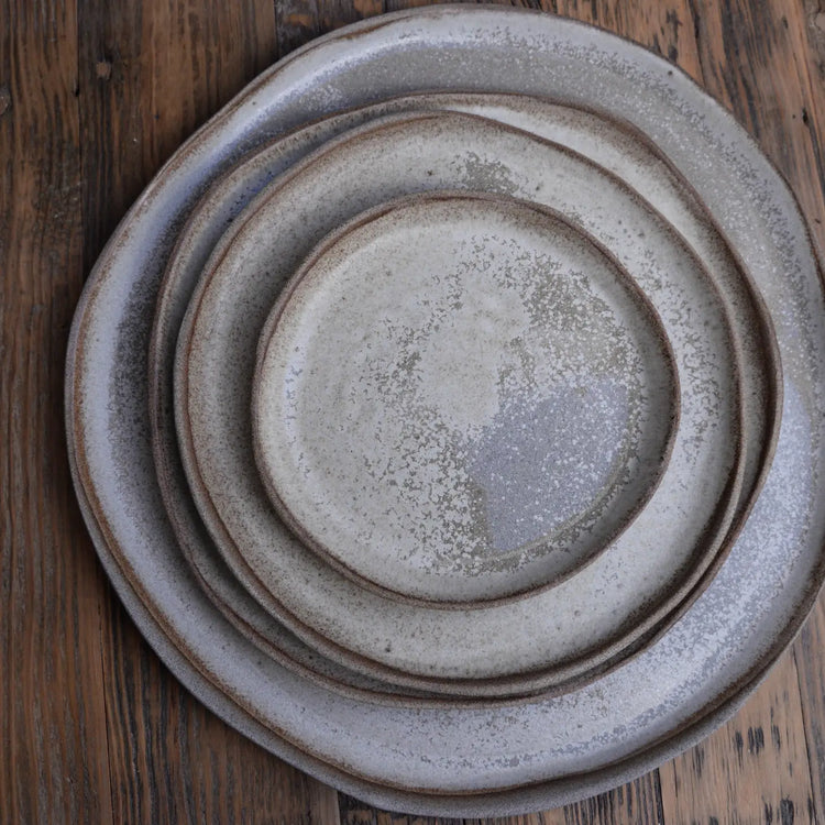 Handmade Plate, Slab-Rolled, Stoneware