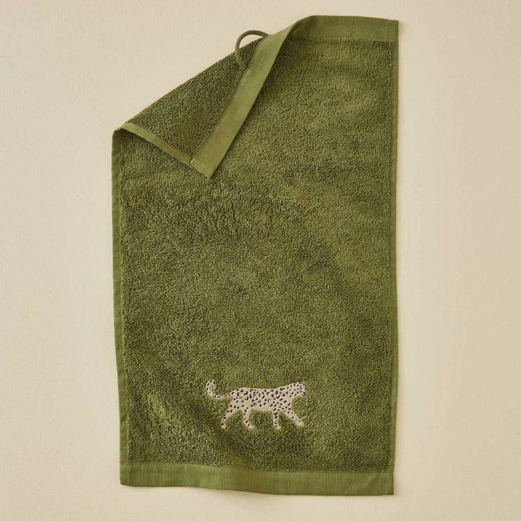 Leo Khaki Guest Towel - 30x50 cm