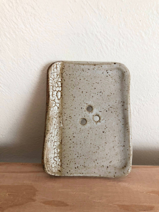 Handmade Ceramic Soap Dish – Crackle