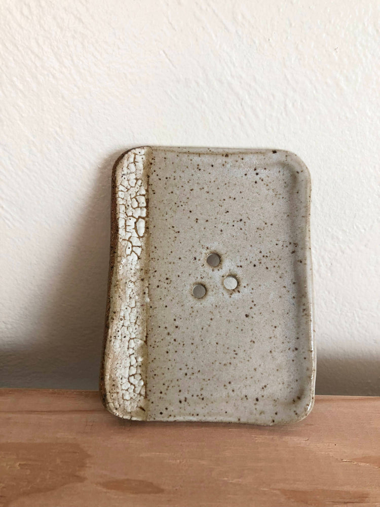 Handmade Ceramic Soap Dish – Crackle