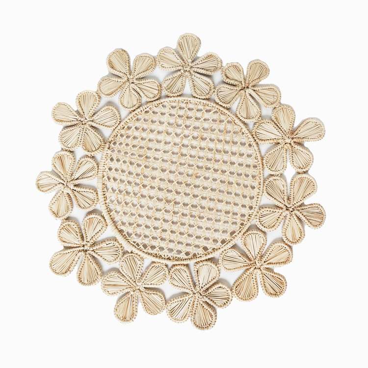 Flowers Around Iraca Placemat - Straw Raffia Tableware