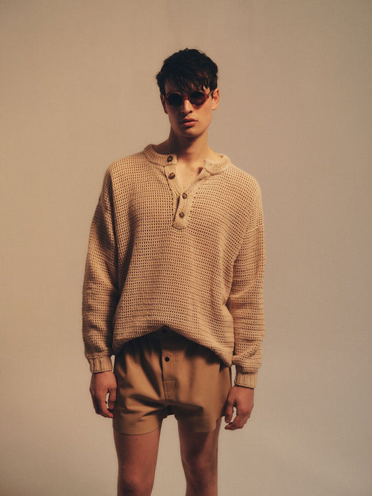 Hand Knitted Serafino Shirt