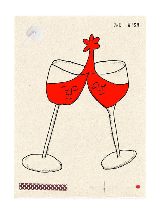 Wine Cheers Wish Card