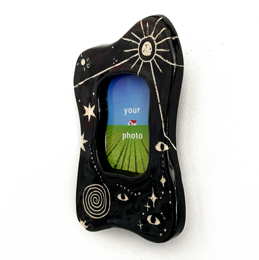 Black Sun Spiral Magnetic Instax Picture Frame