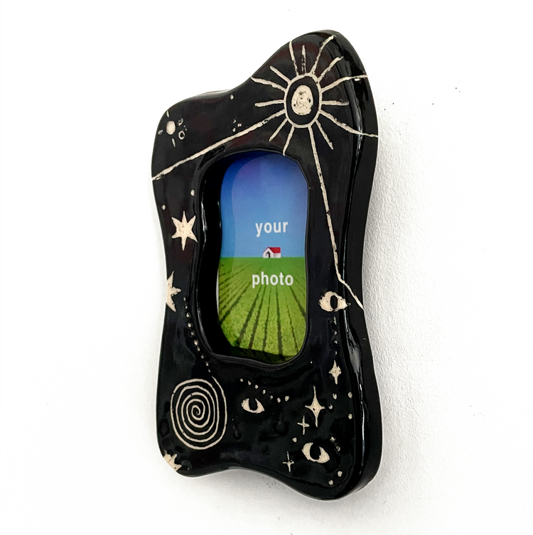 Black Sun Spiral Magnetic Instax Picture Frame