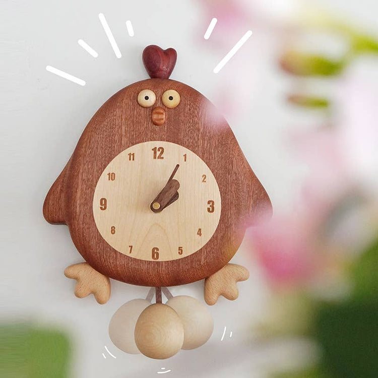 Chick-a-Tick Clock - Handmade Wooden Wall Clock