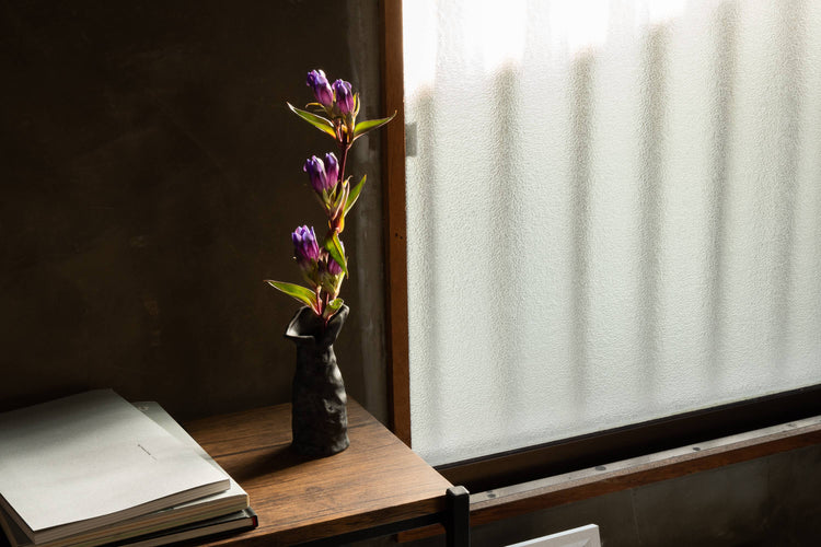 Flower vase "Iwao" | Seto porcelain black color