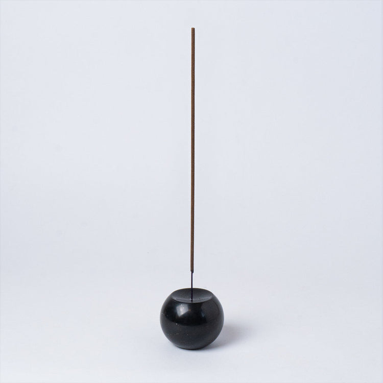 Gemstone sphere incense holder Crema Onyx