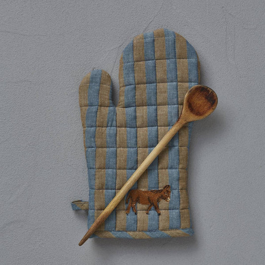 Oven glove Cévennes bleu: 17x33cm