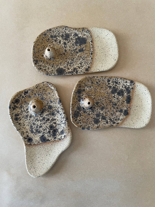 Handmade Ceramic Incense Dish – Sandstone