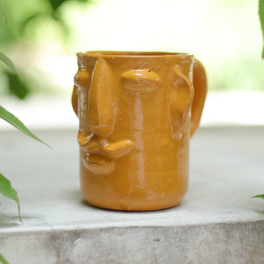 Manny Mug - 8 oz - Yellow - Handmade in Oaxaca