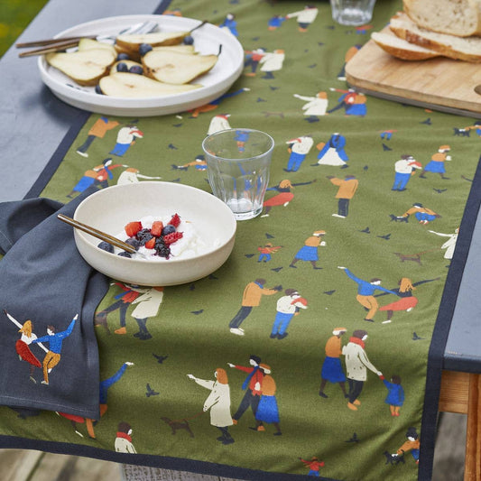 Central Park Green Table Runner: 50x150 cm