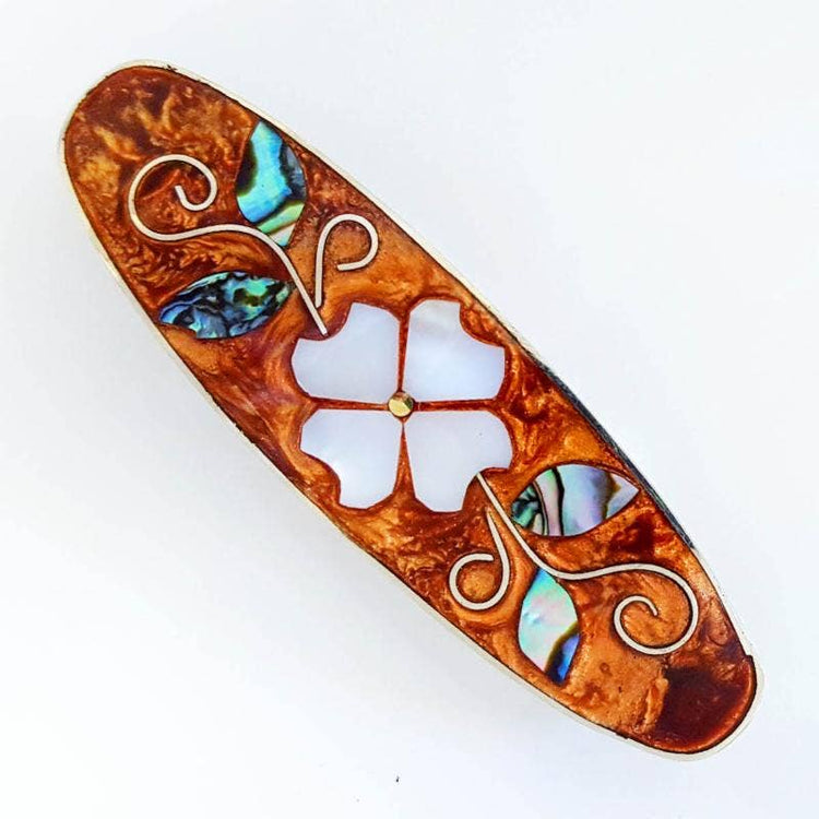 Barrettes Shell Inlaid Size Large