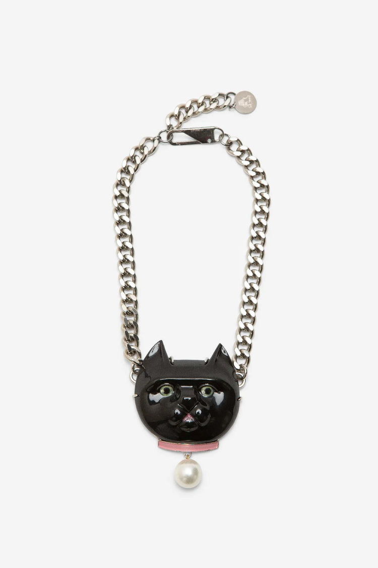 CAT FACE STATEMENT NECKLACE