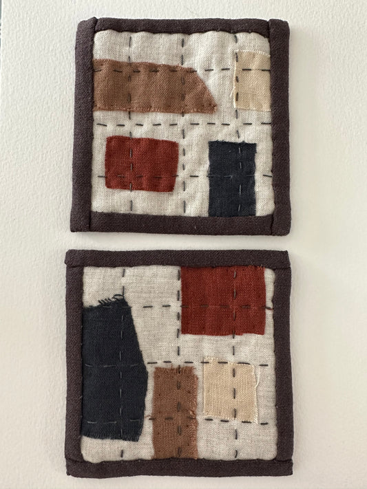 Hand Stiched Quilted Coasters