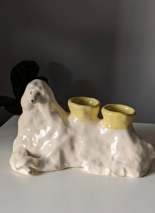 Poodle Candle Holder