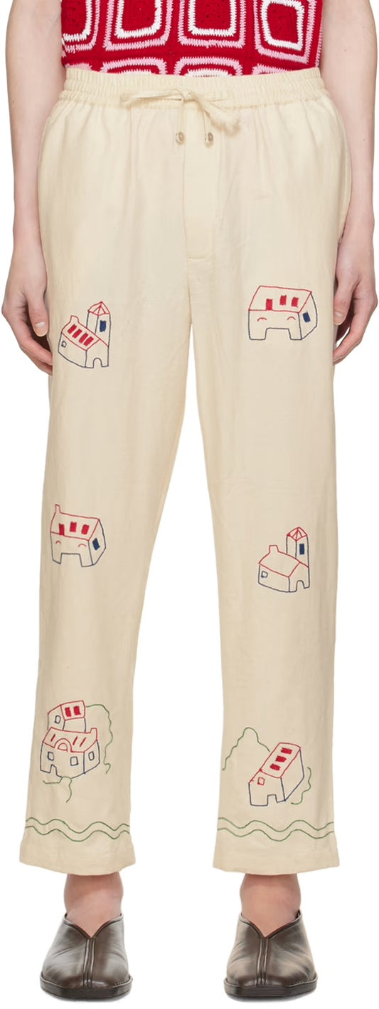 Off-White House Embroidered Trousers