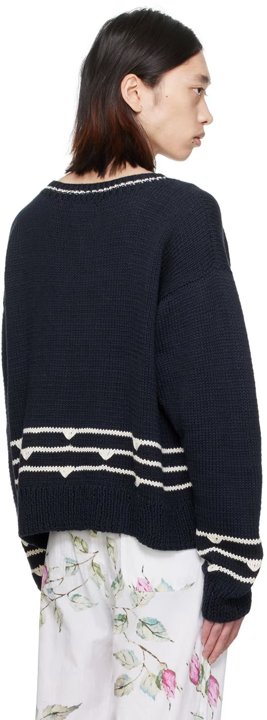 Navy Striped Sweater