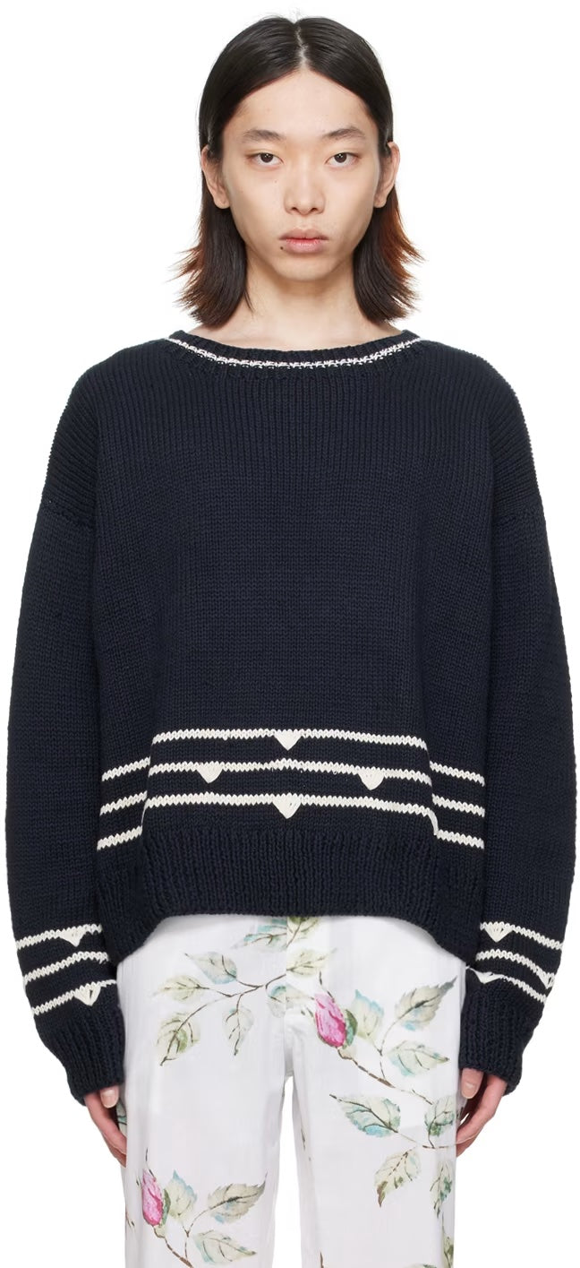 Navy Striped Sweater