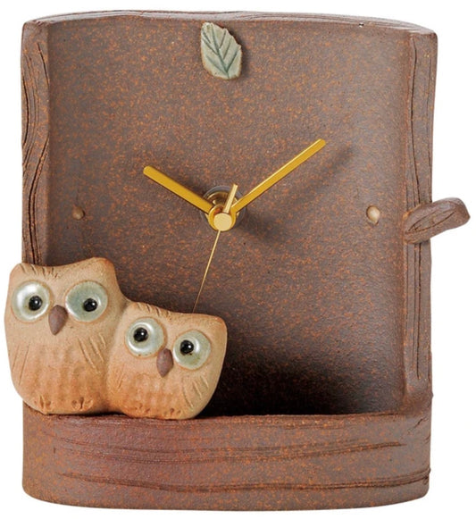 Father and Child Owl Clock
