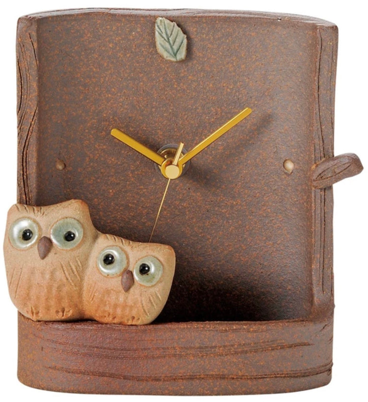 Father and Child Owl Clock