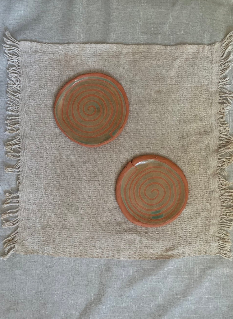 Spiral Plates in Terracota