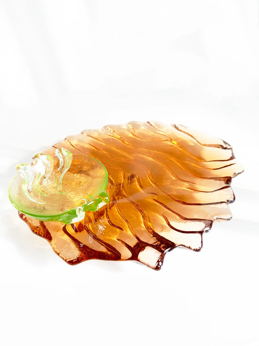 Pressed Glass Tray and Dish Set