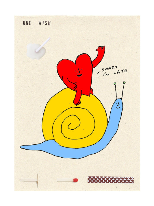 Snail Heart Wish Card