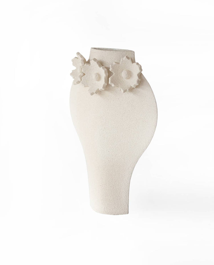 Ceramic Summer Vase 'Sculptural Flowers - Dal'