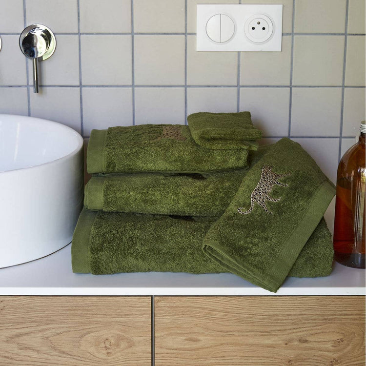 Leo Khaki Guest Towel - 30x50 cm