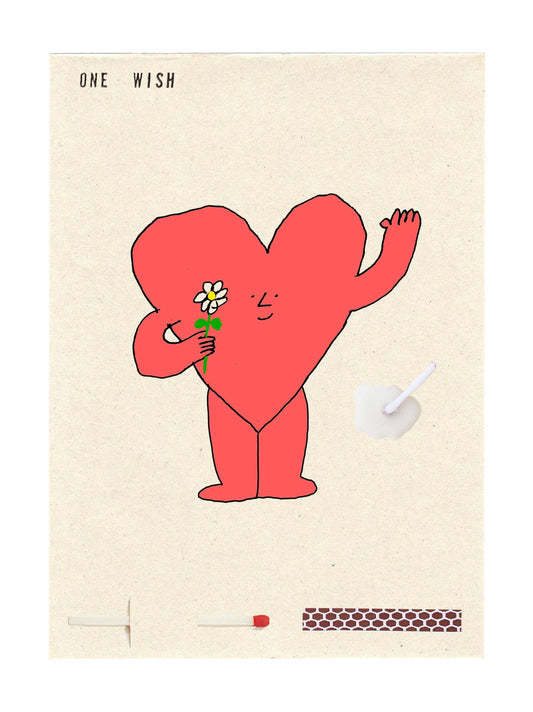 Heart with Flower Wish Card